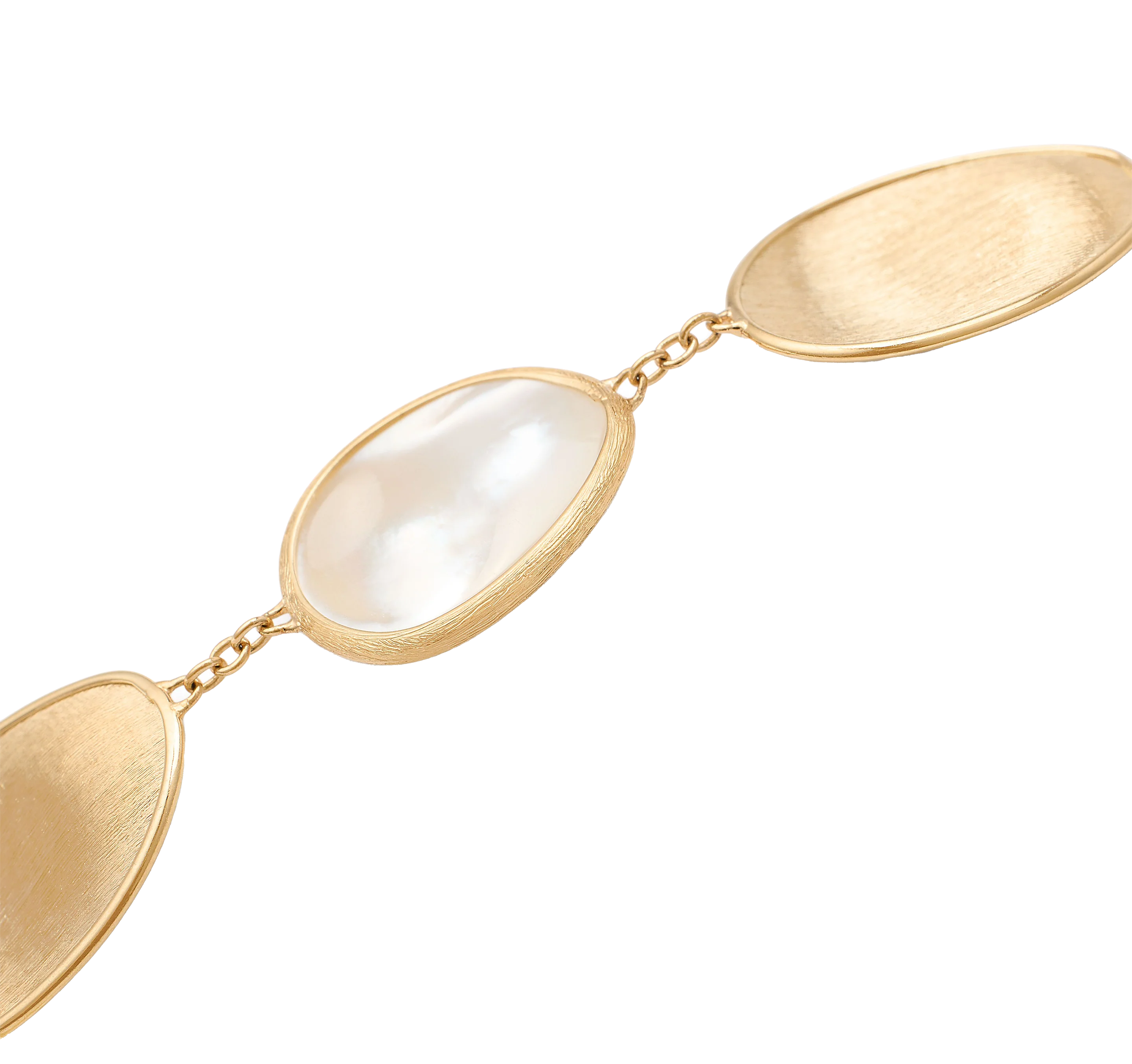 Marco Bicego Lunaria Yellow Gold Mother of Pearl Station Bracelet - Image 2