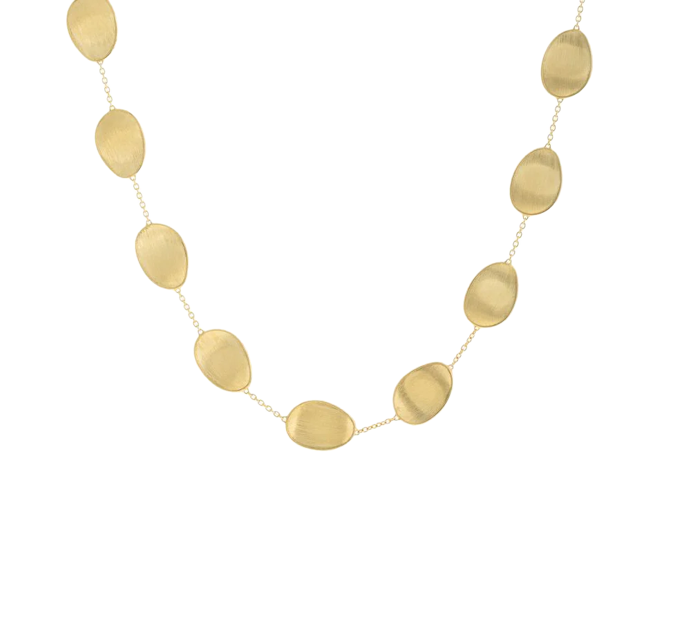 Marco Bicego Lunaria Yellow Gold Single Strand Petal Necklace