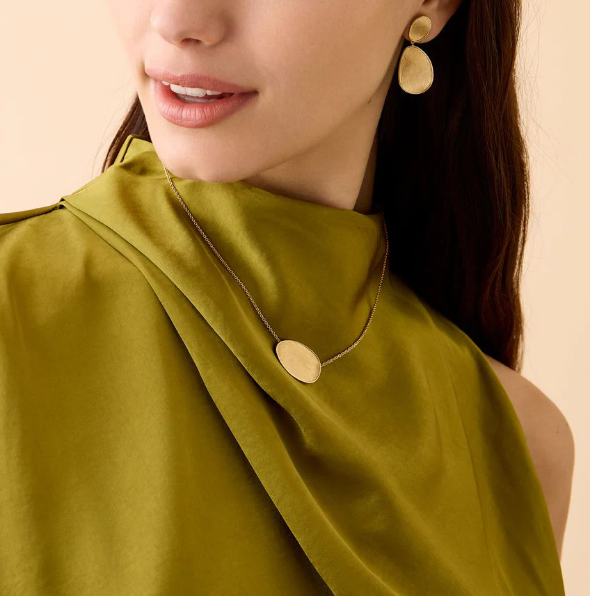 Marco Bicego Lunaria Yellow Gold Small Petal Pendant Necklace - Image 3