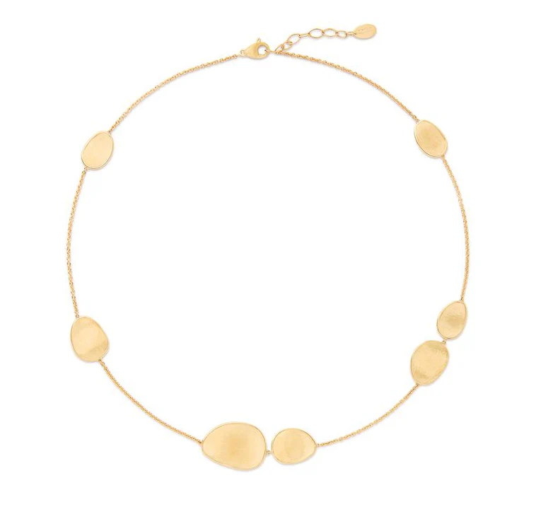 Marco Bicego Lunaria Yellow Gold Small Petal Station Necklace