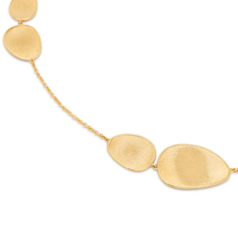 Marco Bicego Lunaria Yellow Gold Small Petal Station Necklace - Image 2