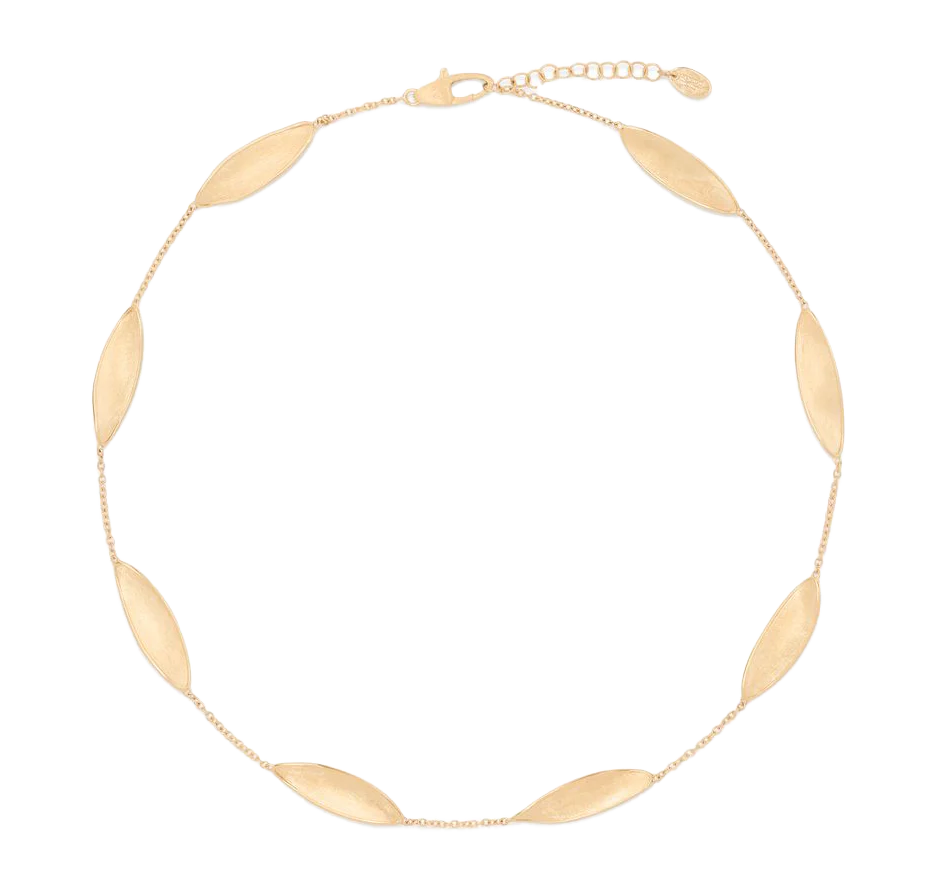 Marco Bicego Lunaria Yellow Gold Twist Station Necklace
