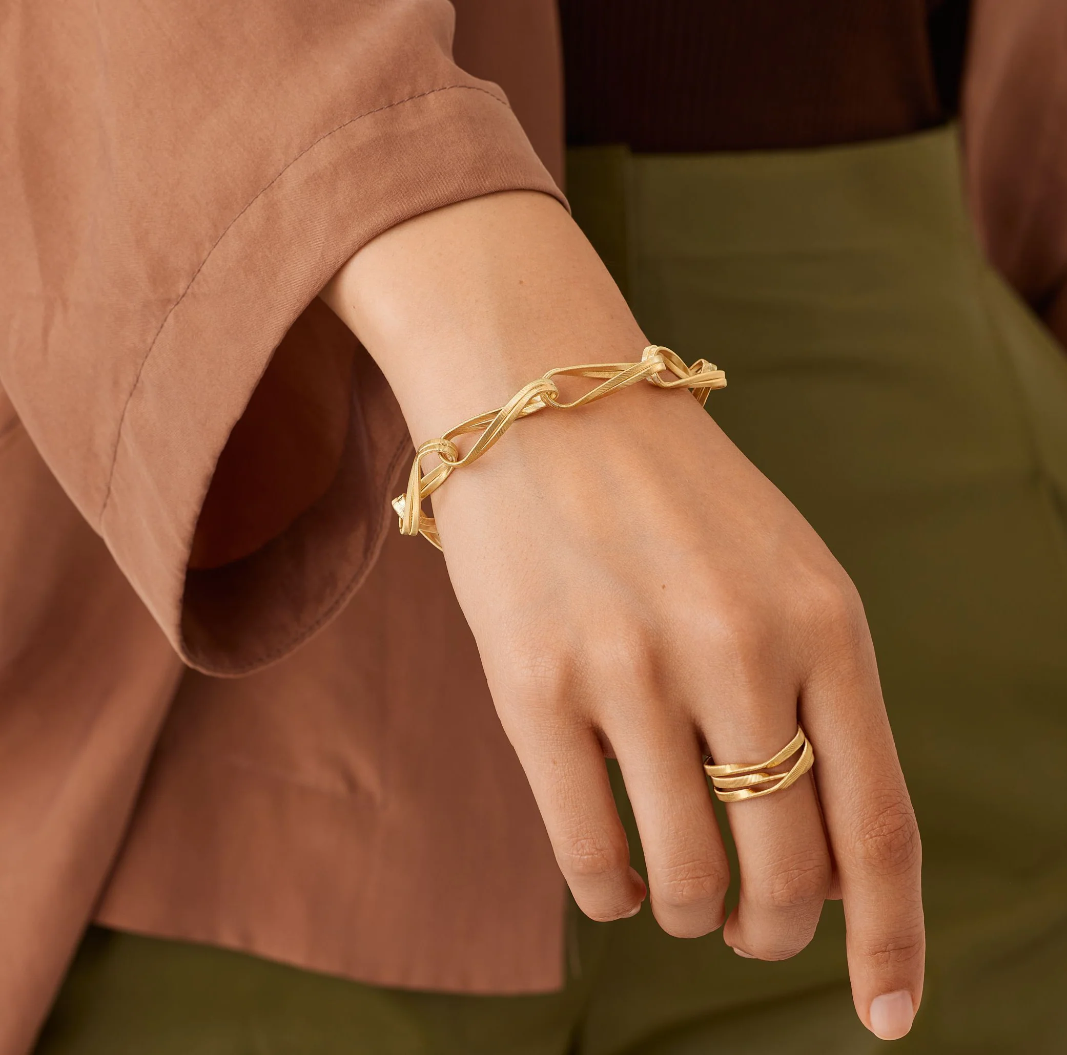 Marco Bicego Marrakech Onde Twisted Double Coil Link Bracelet - Image 3