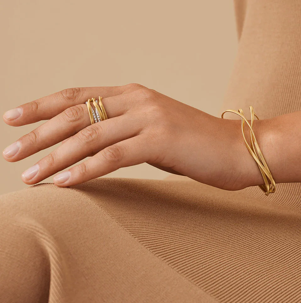Marco Bicego Marrakech Yellow Gold 3-Strand Twisted Bangle - Image 4