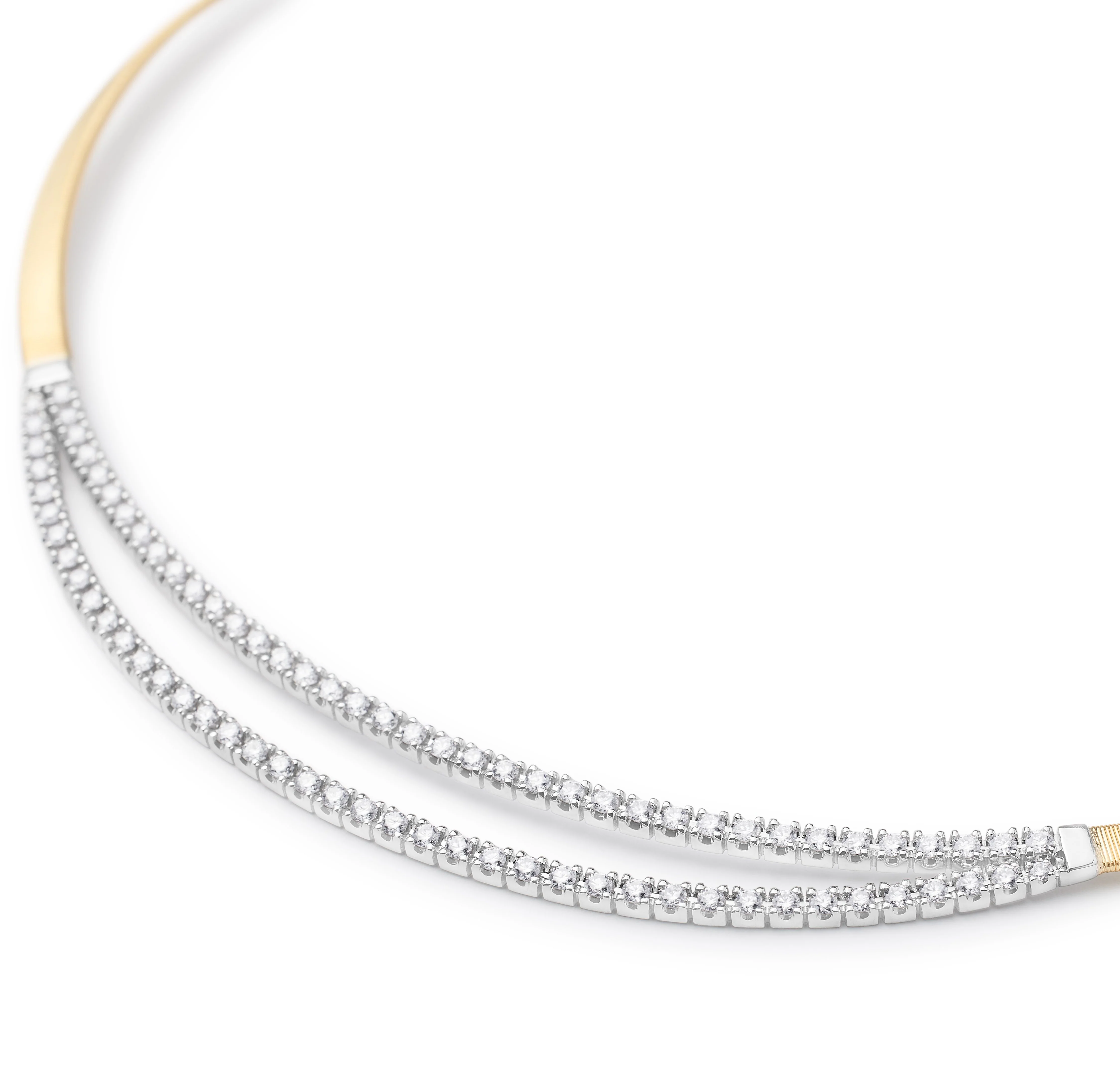 Marco Bicego Masai Mixed Metals Handmade Necklace with Diamonds - Image 2