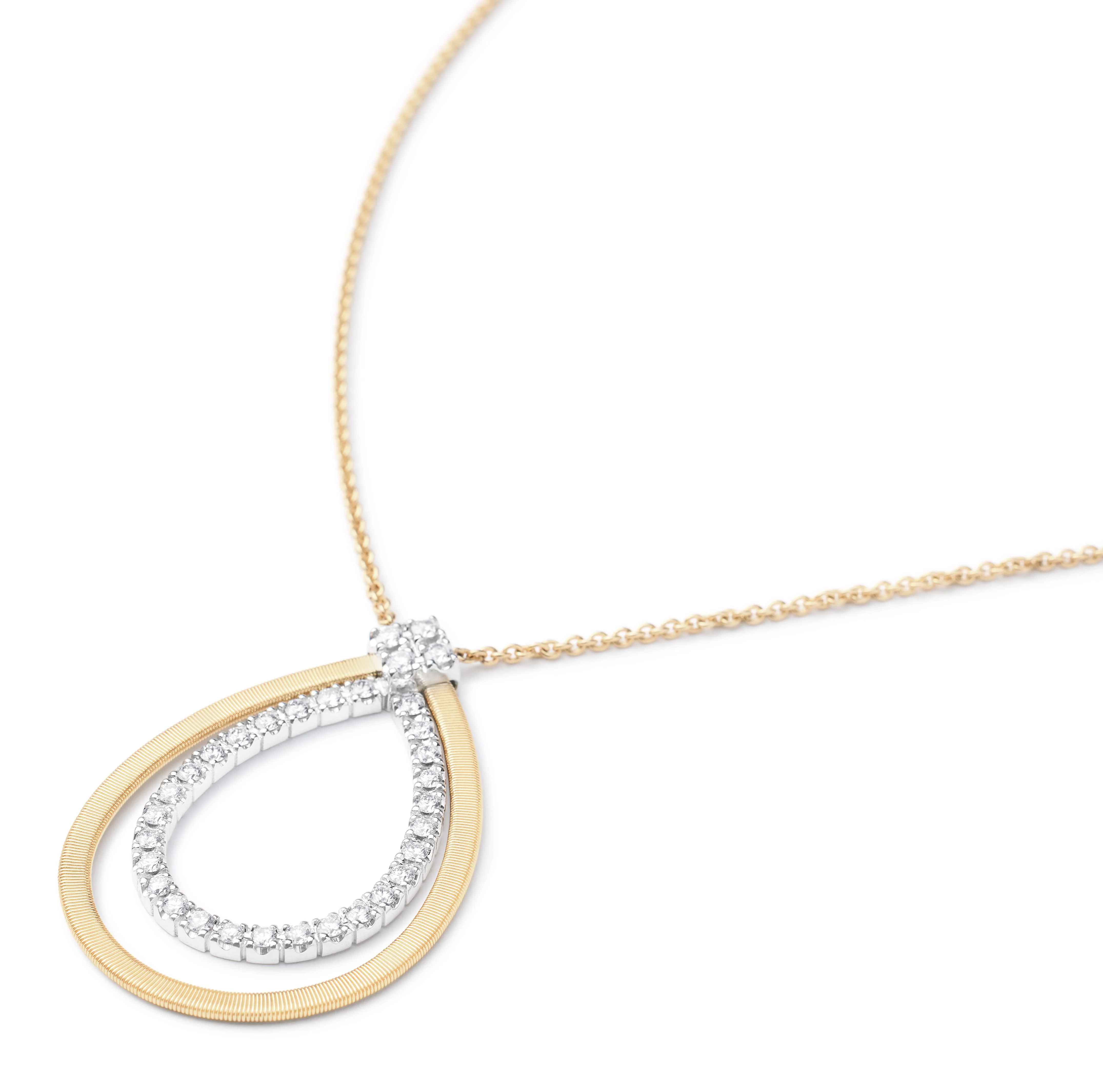 Marco Bicego Masai Mixed Metals Necklace with Diamond Pendant - Image 2