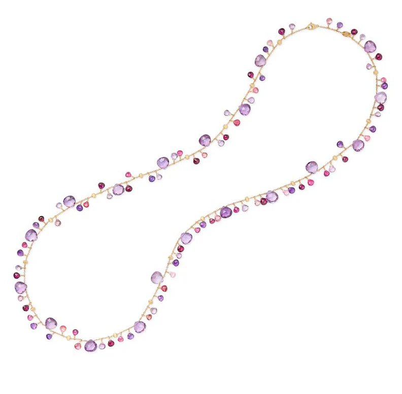 Marco Bicego Paradise Amethyst and Pink Tourmaline Long Necklace - Image 2