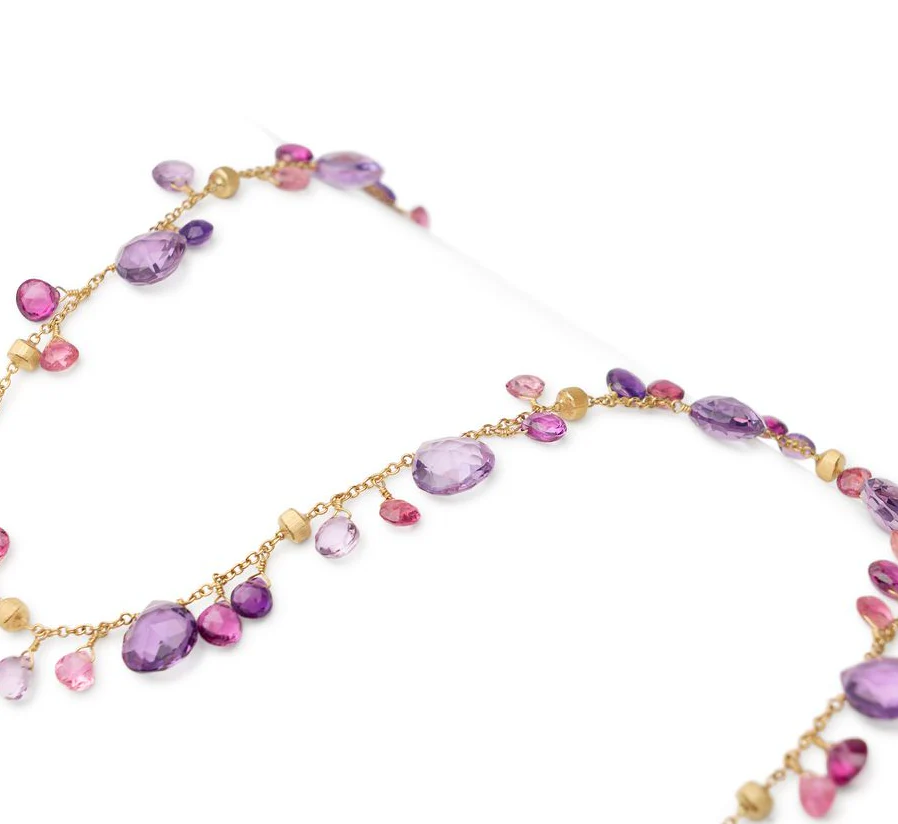Marco Bicego Paradise Amethyst and Pink Tourmaline Long Necklace - Image 3