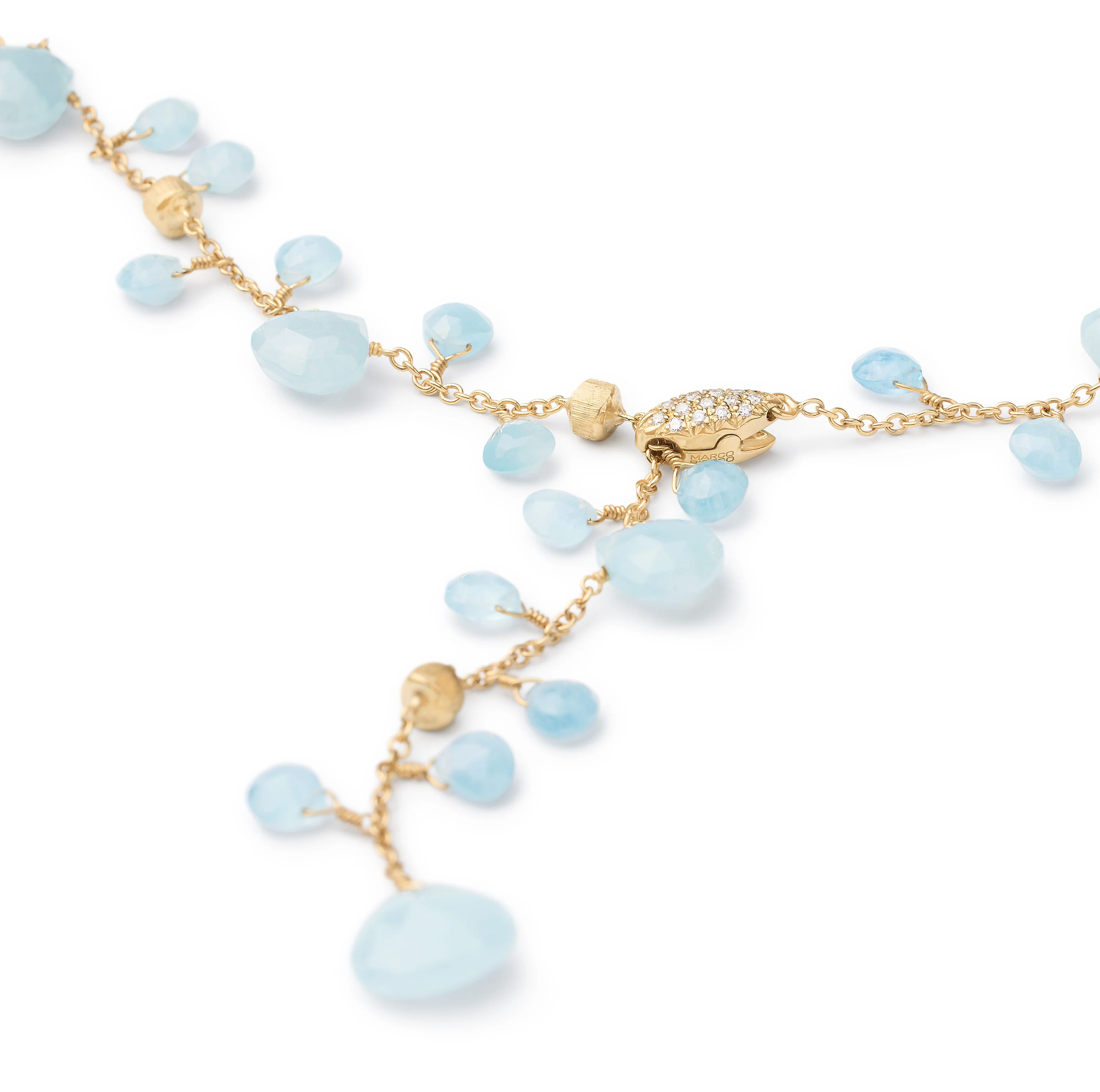 Marco Bicego Paradise Aquamarine and Diamond Lariat Necklace - Image 2
