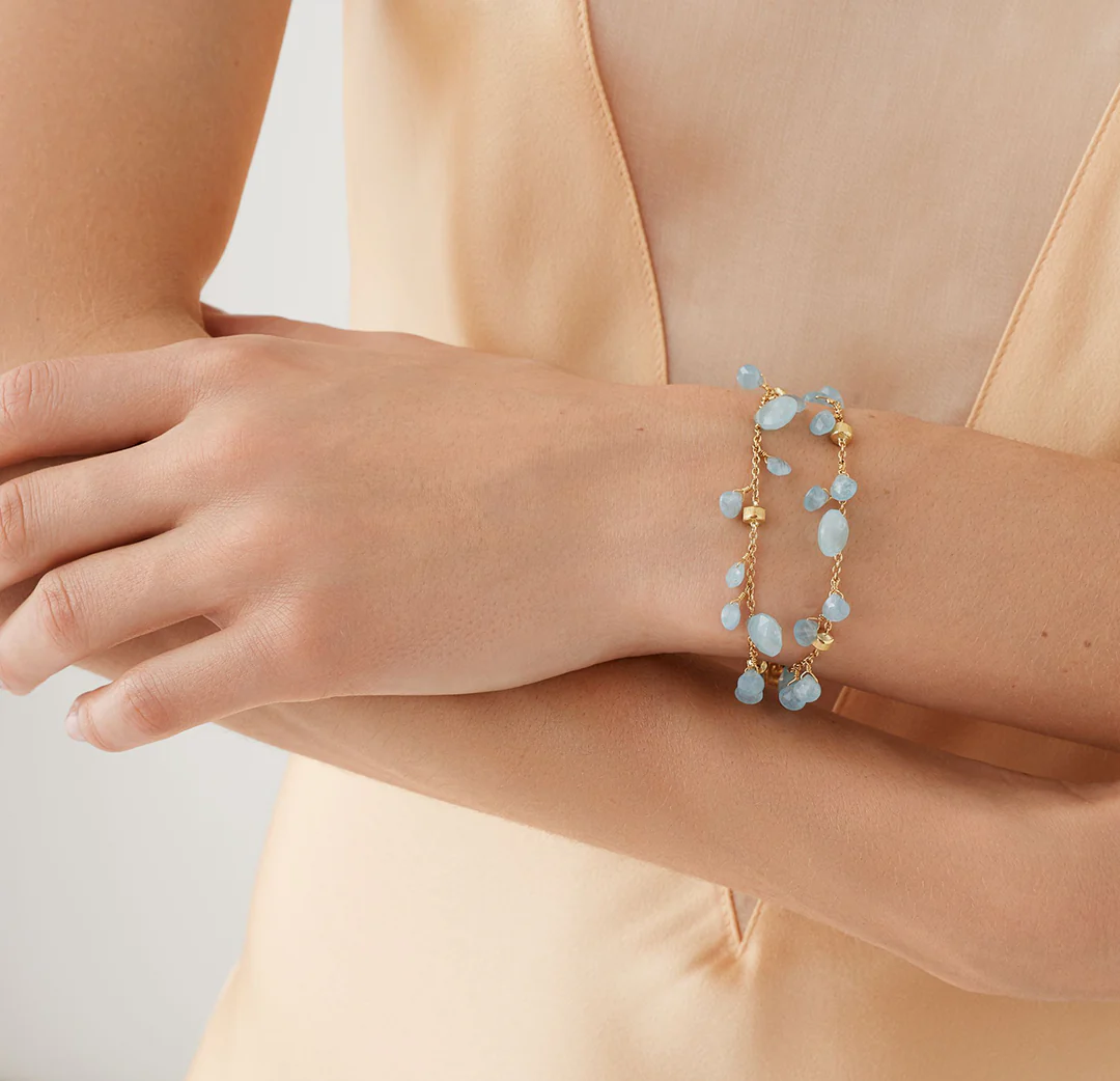 Marco Bicego Paradise Double Strand Aquamarine Bracelet - Image 3