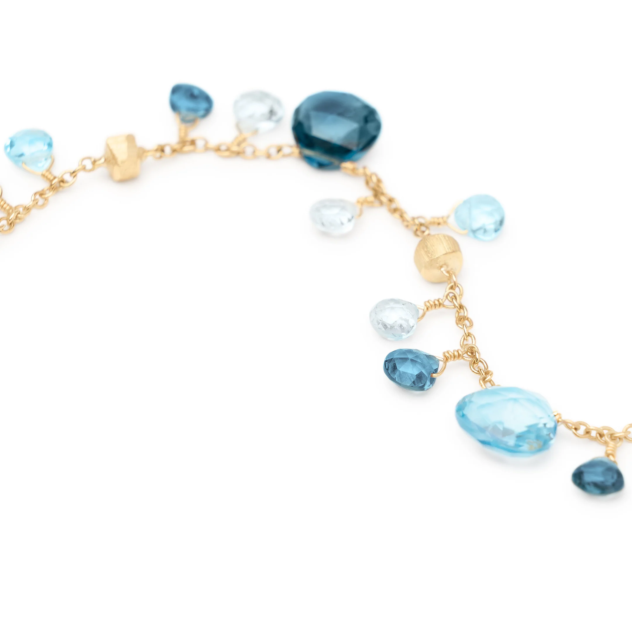 Marco Bicego Paradise Single Strand Blue Topaz and London Blue Topaz Bracelet - Image 2