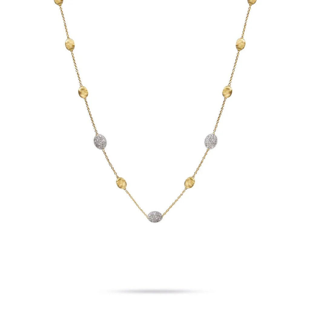 Marco Bicego Siviglia 18K Yellow Gold Diamond Station Necklace