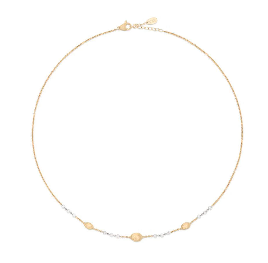 Marco Bicego Siviglia Lightweight Beaded Necklace with Diamonds