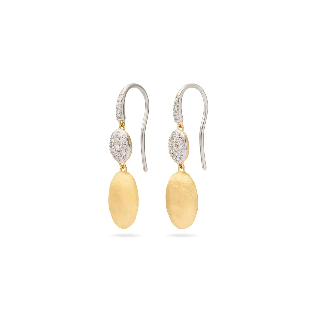 Marco Bicego Siviglia Mixed Metals Hook Earrings with Diamond Accent