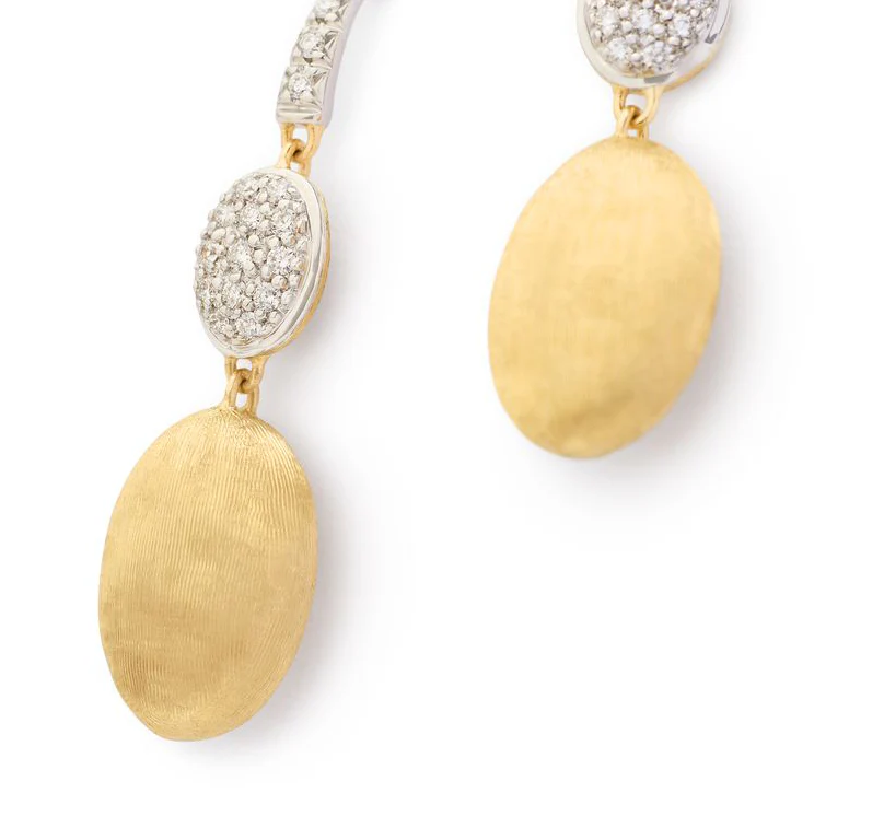 Marco Bicego Siviglia Mixed Metals Hook Earrings with Diamond Accent - Image 2