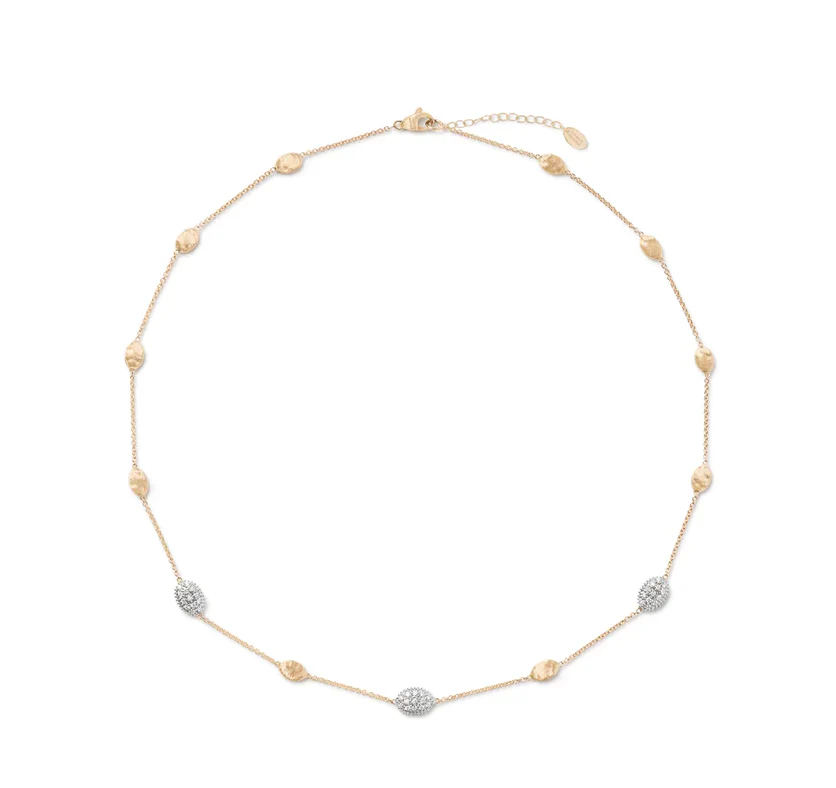 Marco Bicego Siviglia Yellow Gold and Diamond Small Bead Necklace