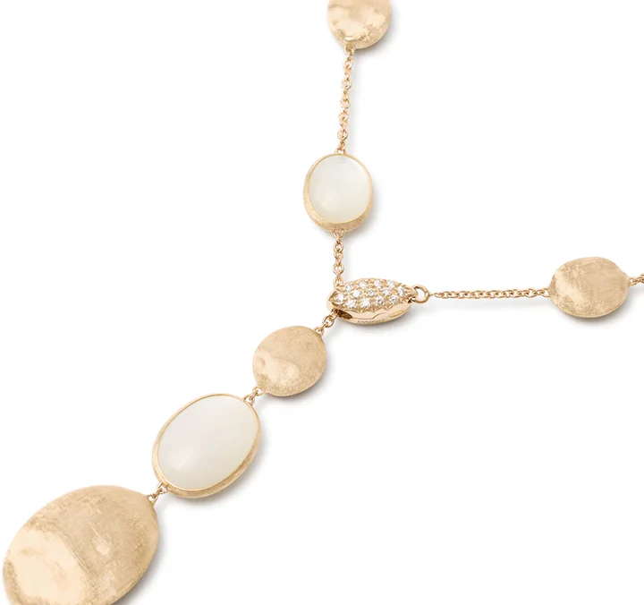 Marco Bicego Siviglia Yellow Gold and Mother of Pearl Lariat Necklace - Image 2