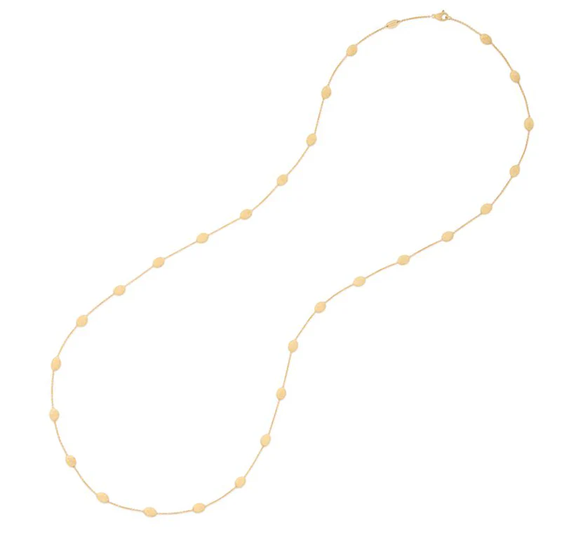Marco Bicego Siviglia Yellow Gold Long Necklace with Medium Bean - Image 2