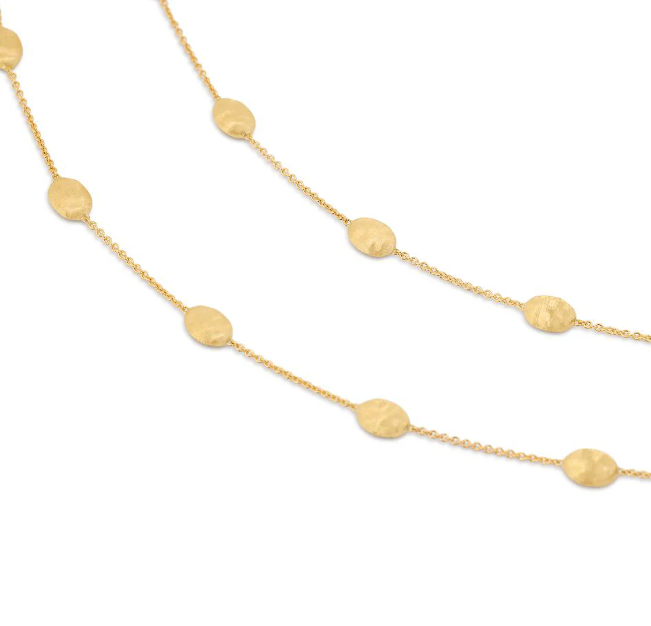 Marco Bicego Siviglia Yellow Gold Long Necklace with Medium Bean - Image 3