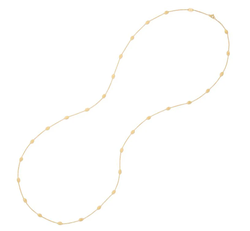 Marco Bicego Siviglia Yellow Gold Long Necklace with Small Bean - Image 2