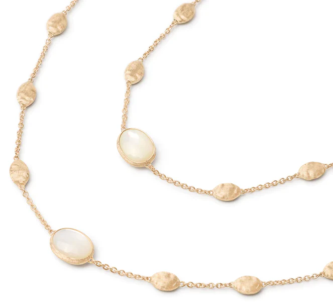 Marco Bicego Siviglia Yellow Gold Mother of Pearl Long Necklace - Image 2