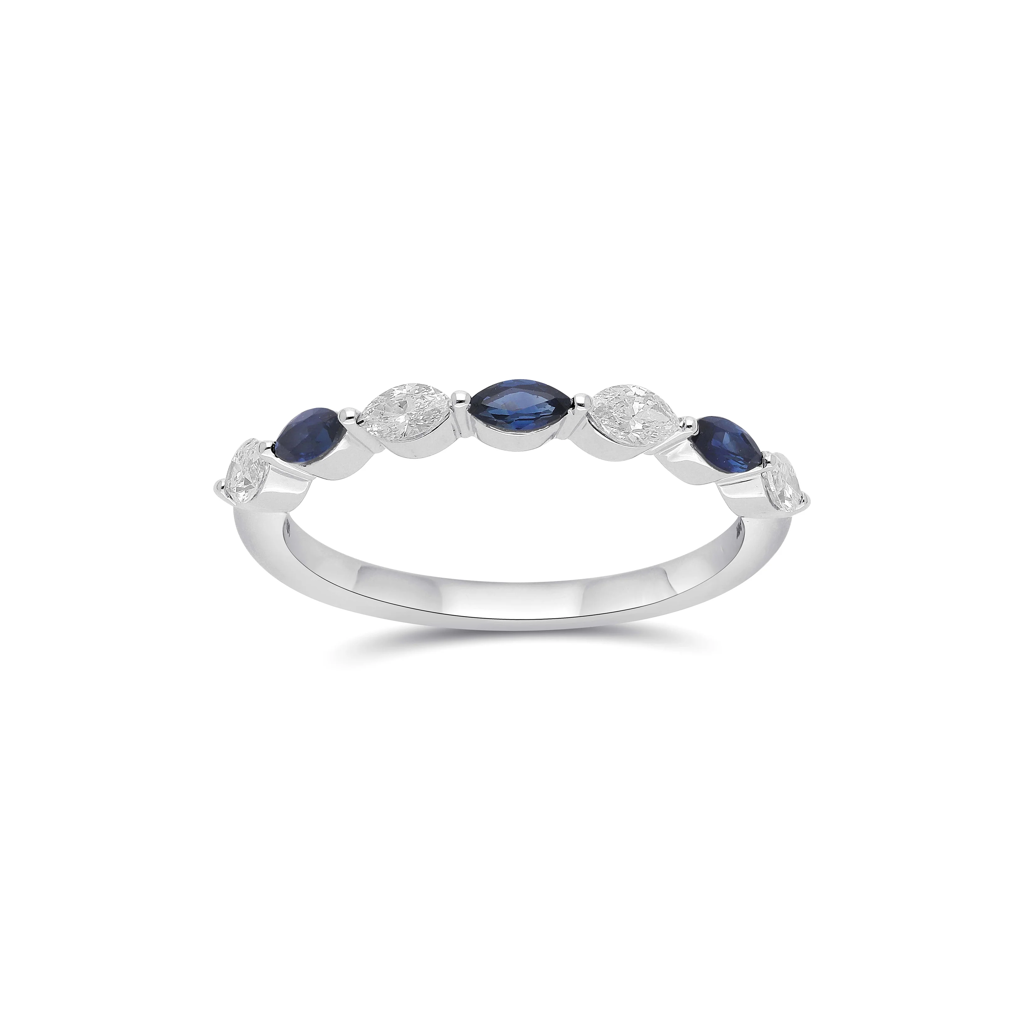 Sabel Collection Marquise Blue Sapphire and Diamond Ring