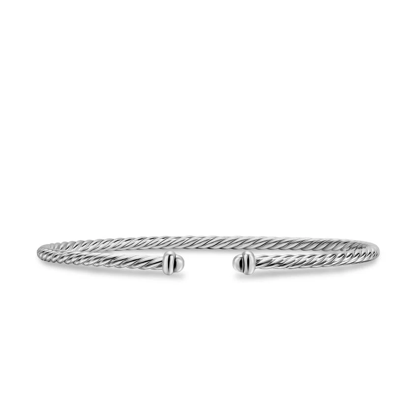 Micro Cable Flex Cuff in Sterling Silver, 2.6mm, Size Small