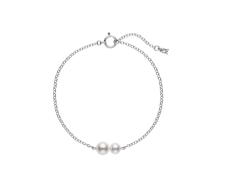 Mikimoto A+ Akoya Pearl Cluster Station Bracelet