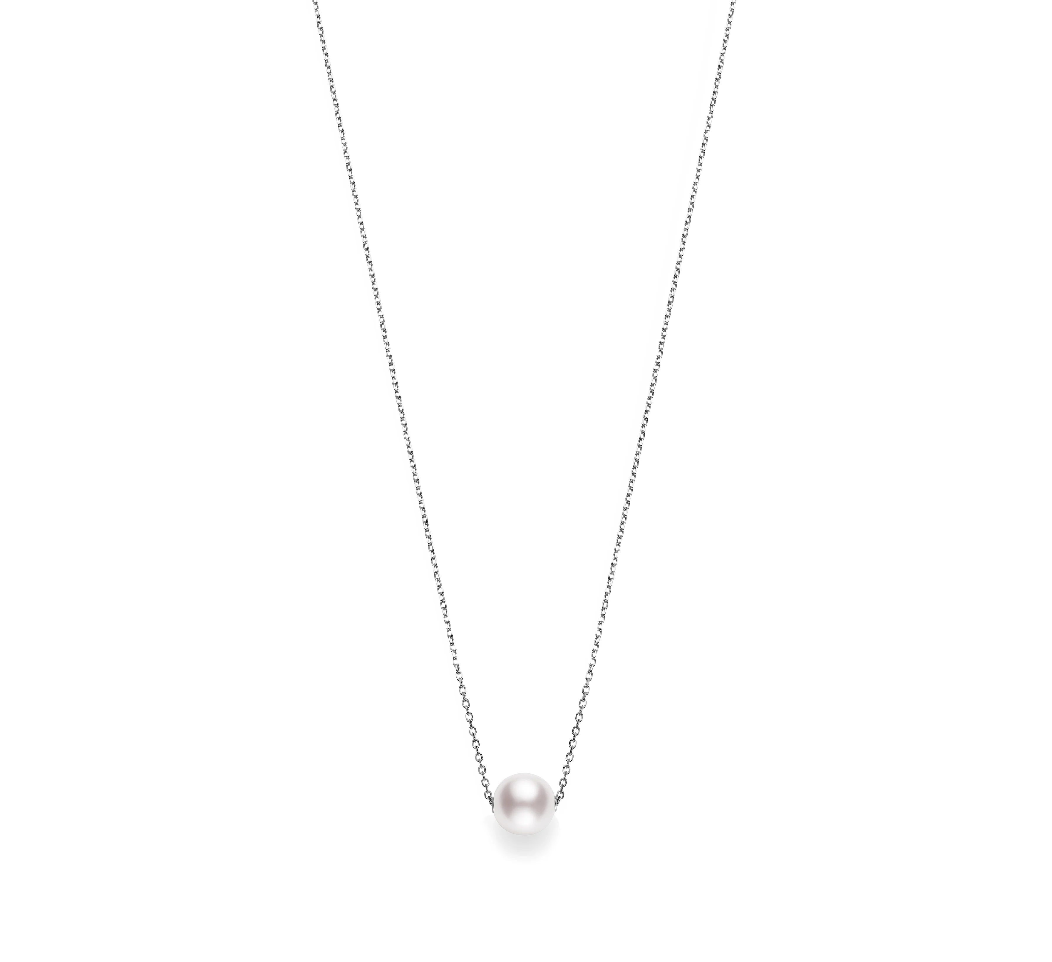 Mikimoto Akoya Cultured Pearl Single Pendant in 18K White Gold