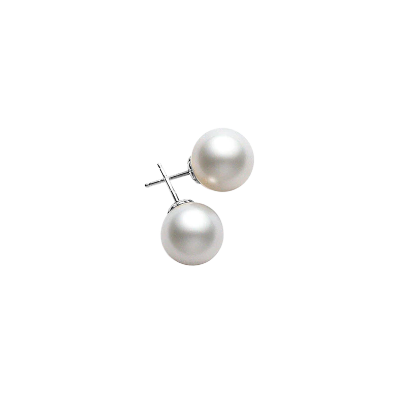 Mikimoto White South Sea Pearl 10mm Stud Earrings
