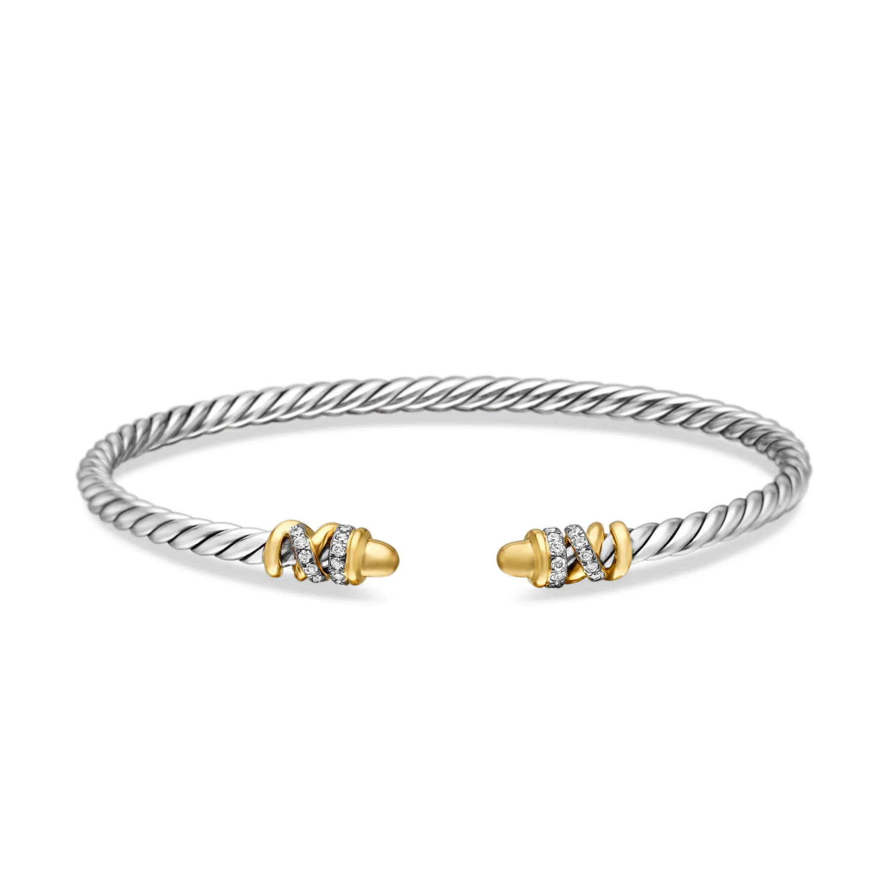 David Yurman The DY Helena Collection Bracelet in Silver and 18-Karat Yellow Gold - Image 3