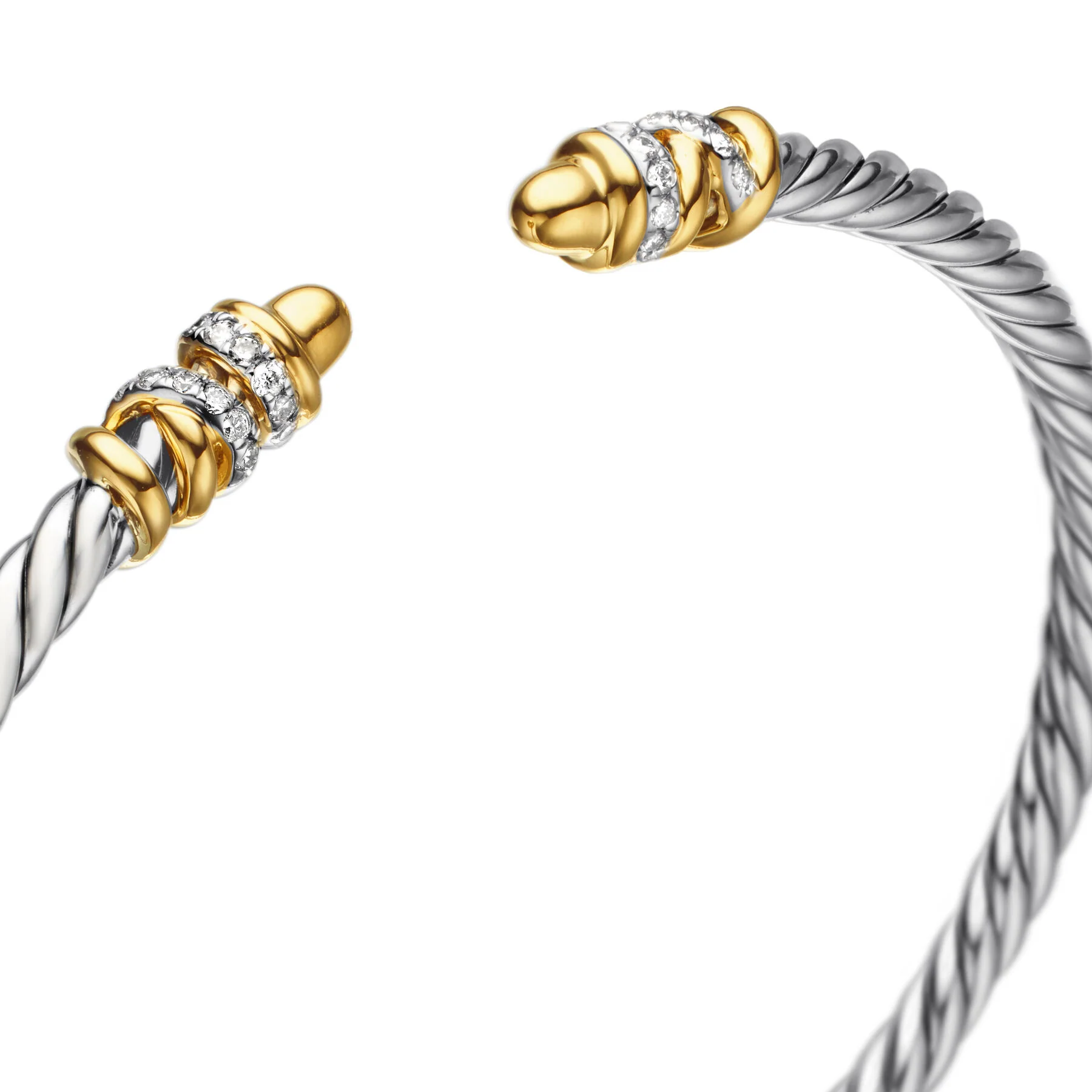 David Yurman The DY Helena Collection Bracelet in Silver and 18-Karat Yellow Gold - Image 4