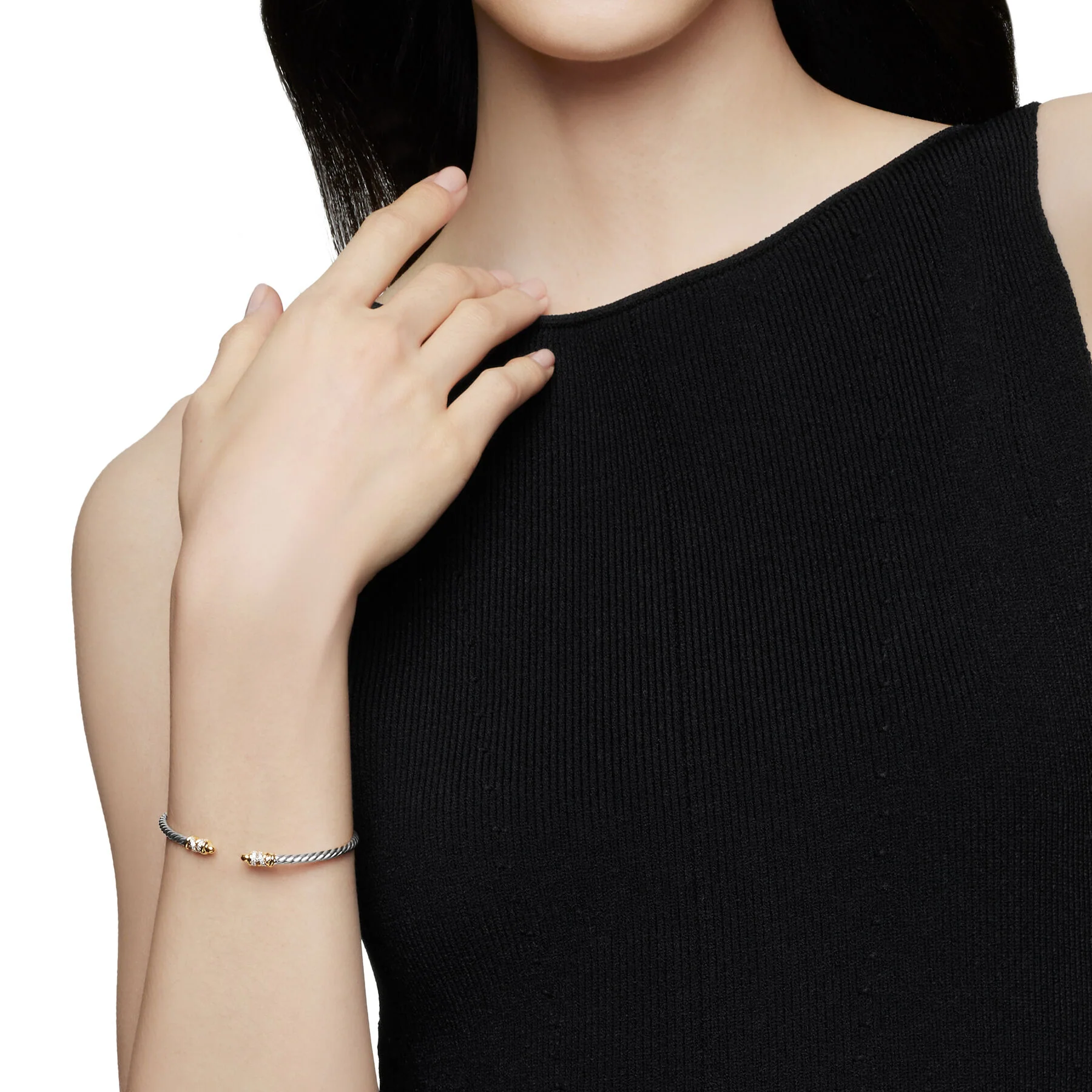 David Yurman The DY Helena Collection Bracelet in Silver and 18-Karat Yellow Gold - Image 5