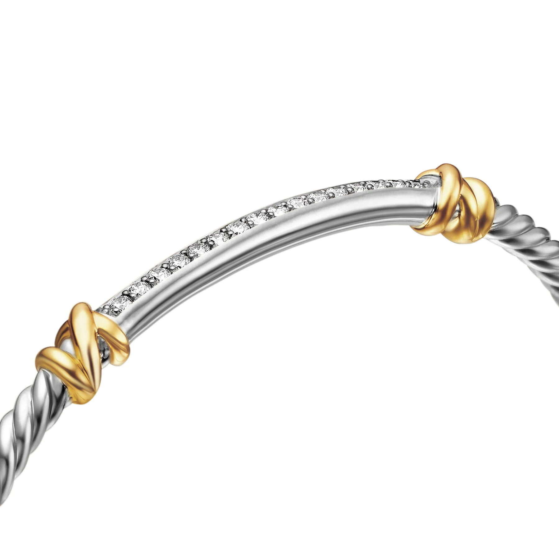 David Yurman The DY Helena Collection Bracelet in Silver and 18-Karat Yellow Gold - Image 3