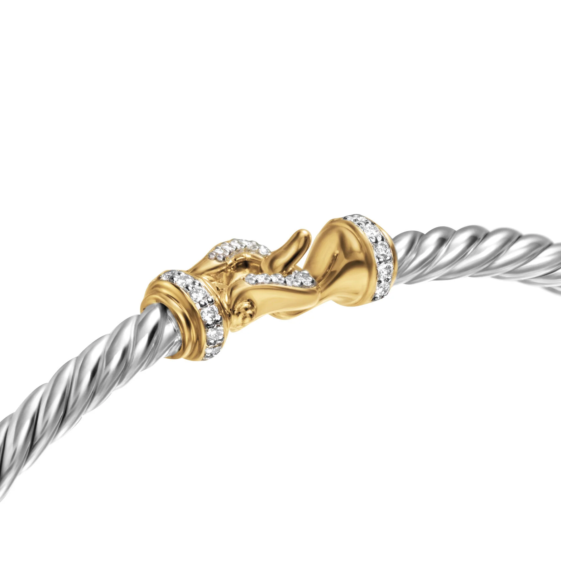 David Yurman The Cable Collection® Bracelet in Silver and 18-Karat Yellow Gold - Image 4