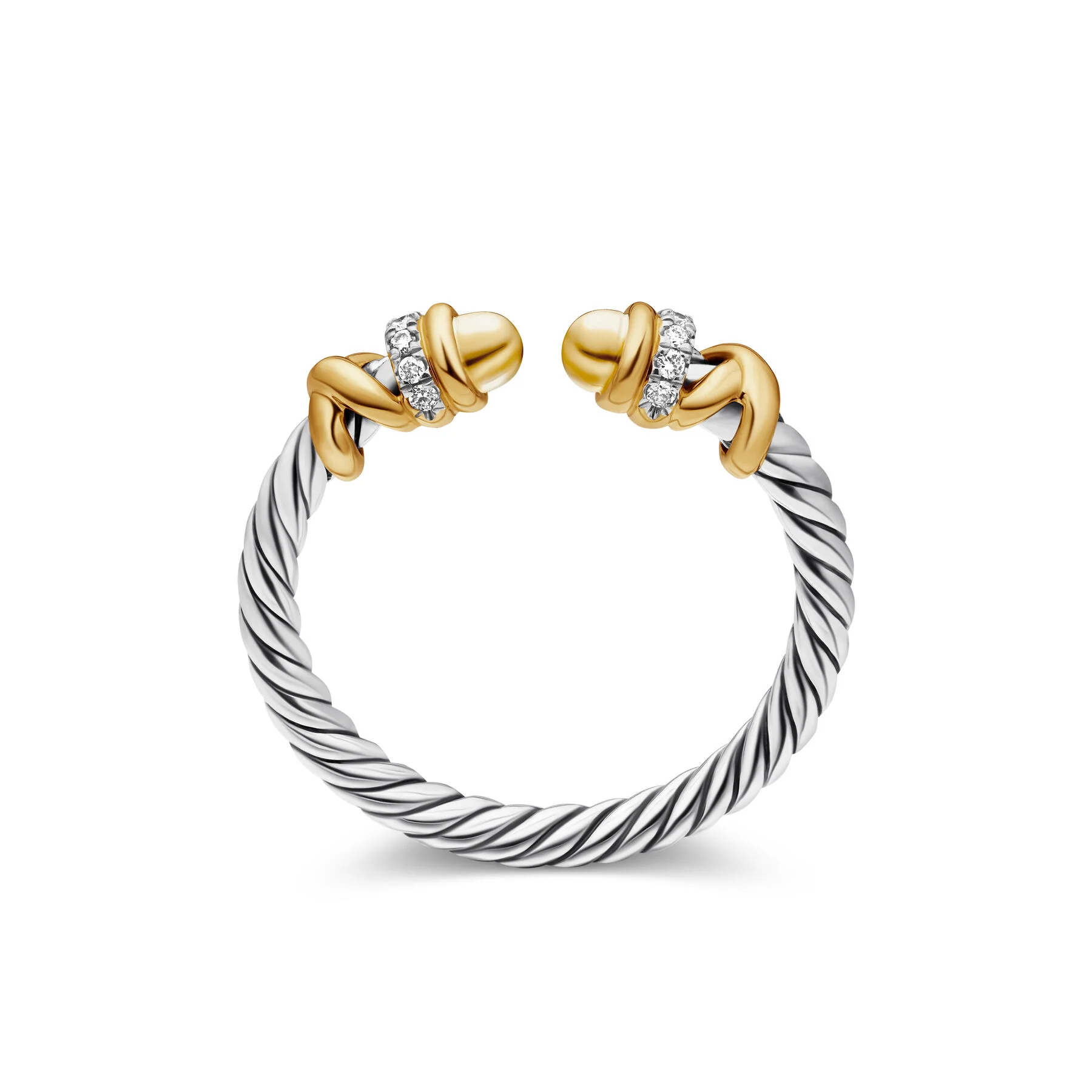 David Yurman The DY Helena Collection Ring in Silver and 18-Karat Yellow Gold - Image 4