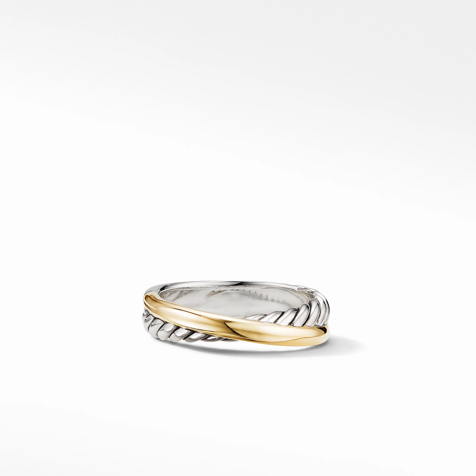 David Yurman Ring in Silver and 18-Karat Yellow Gold