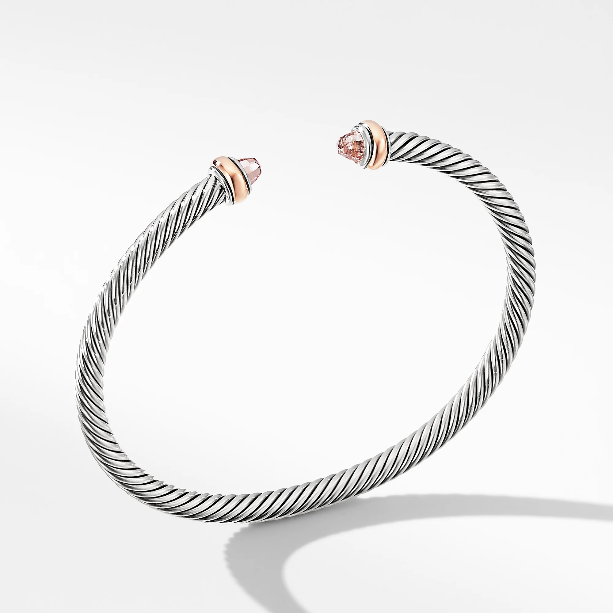 David Yurman Bracelet in Stainless Steel and 18-Karat Rose Gold