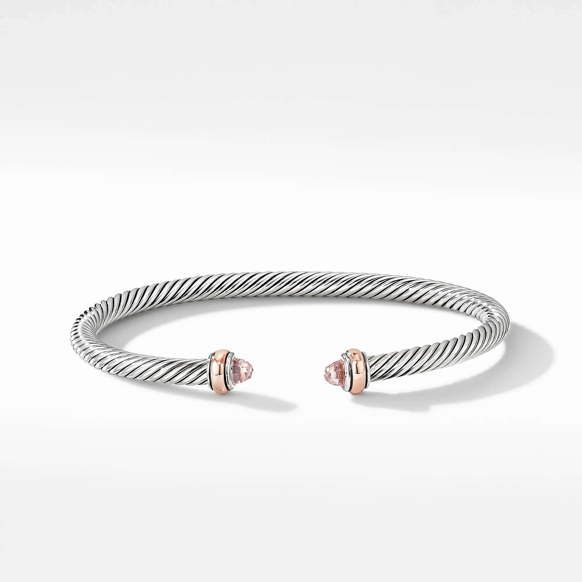 David Yurman Bracelet in Stainless Steel and 18-Karat Rose Gold - Image 2