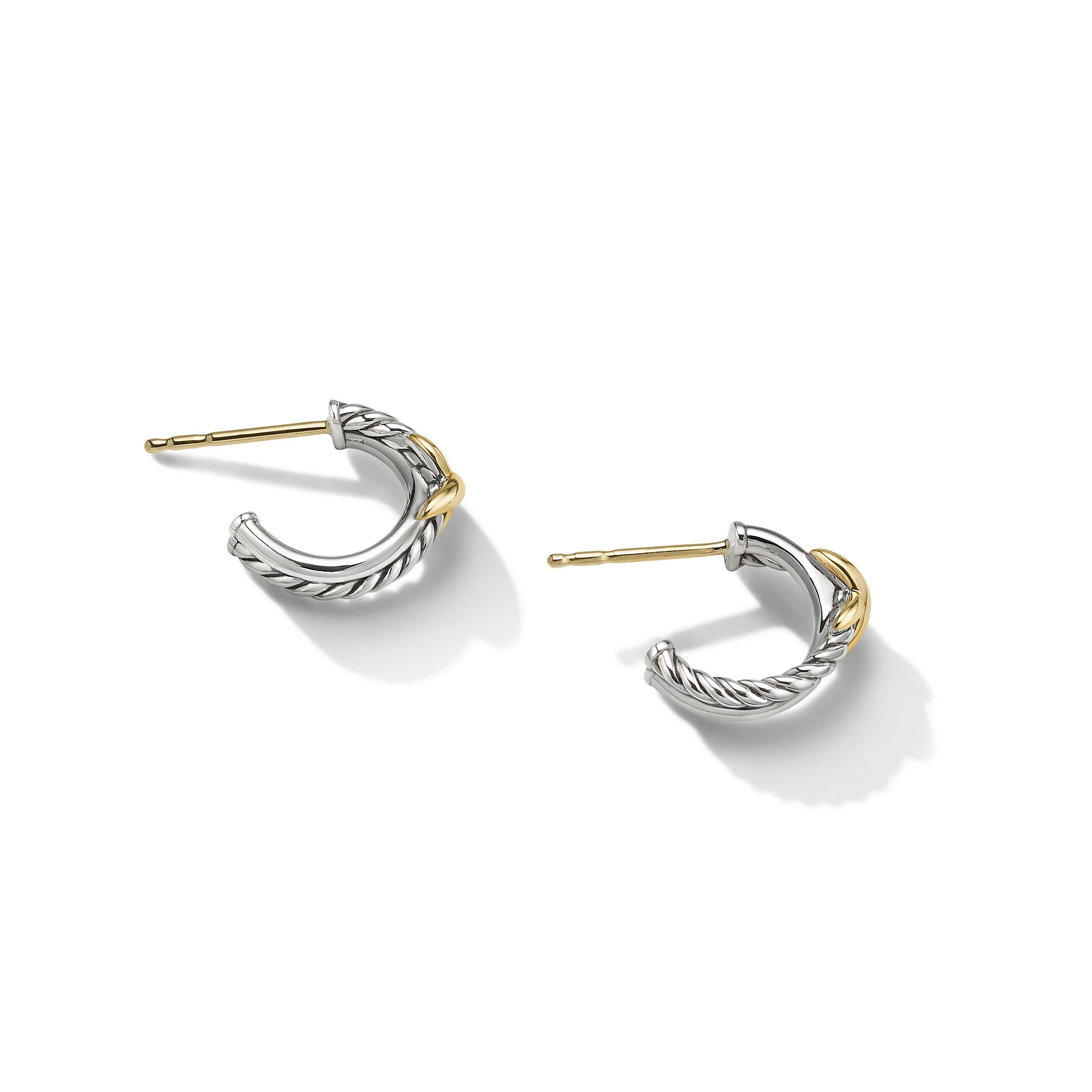 David Yurman The X Collection Earring in Silver and 18-Karat Yellow Gold - Image 2
