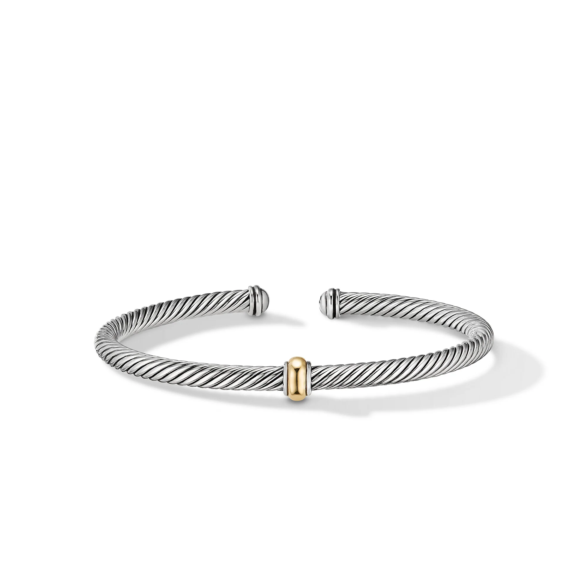 David Yurman The Cable Collection® Bracelet in Silver and 18-Karat Yellow Gold - Image 2