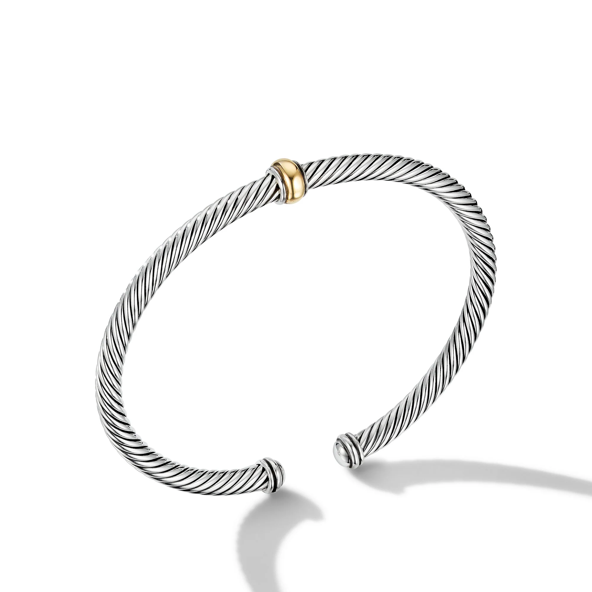 David Yurman The Cable Collection® Bracelet in Silver and 18-Karat Yellow Gold