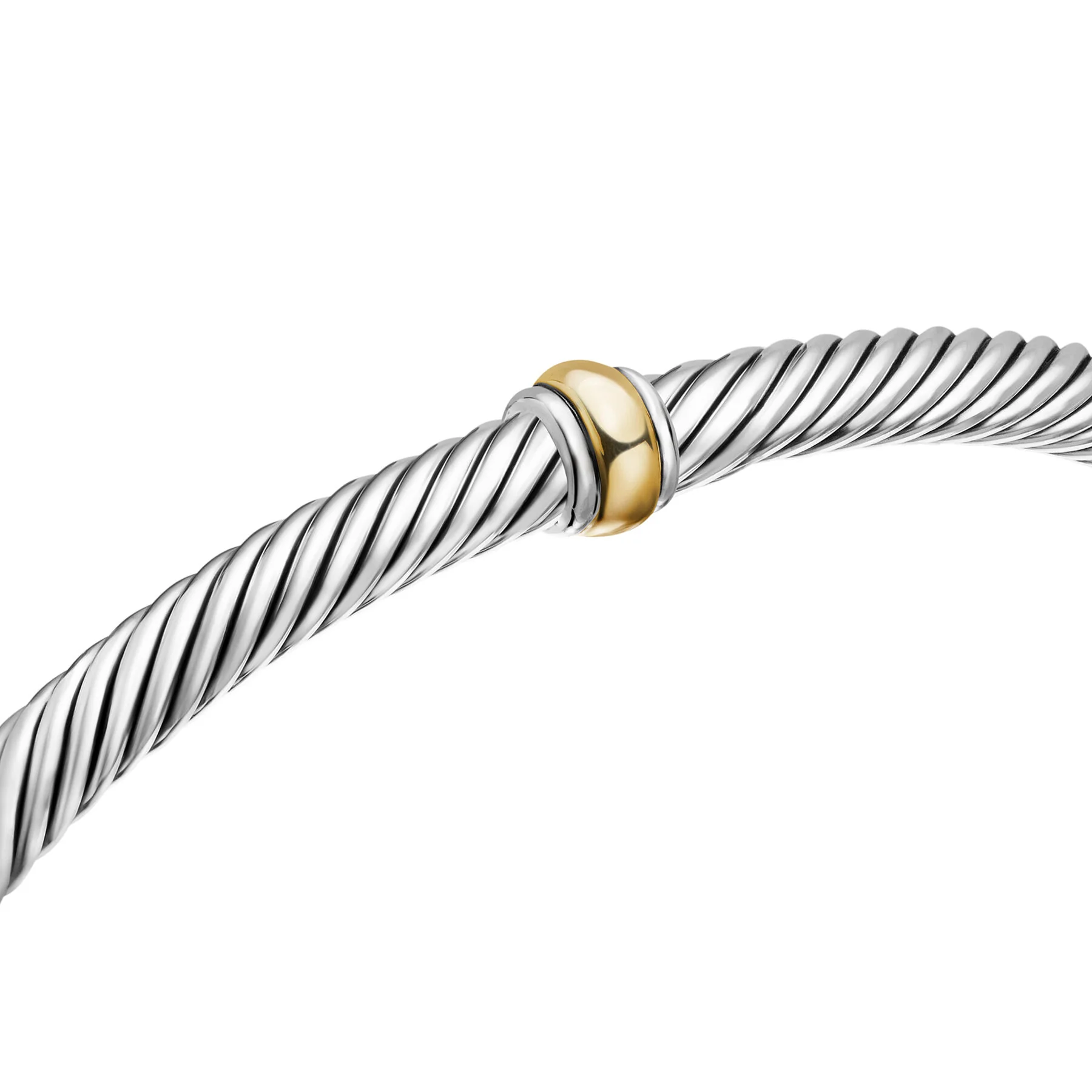David Yurman The Cable Collection® Bracelet in Silver and 18-Karat Yellow Gold - Image 4