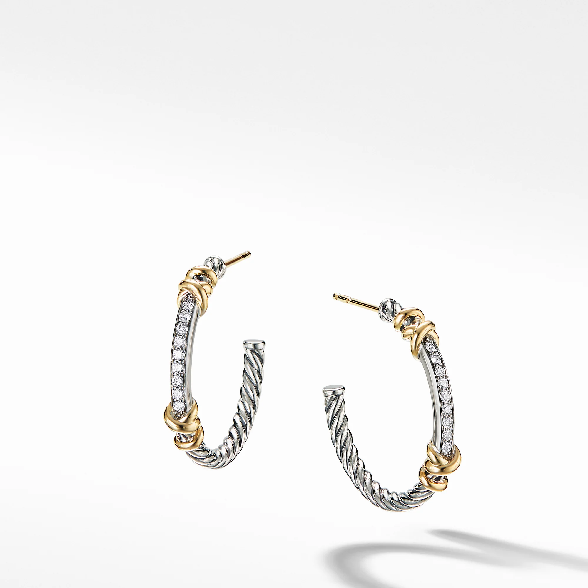 David Yurman The DY Helena Collection Earring in Silver and 18-Karat Yellow Gold