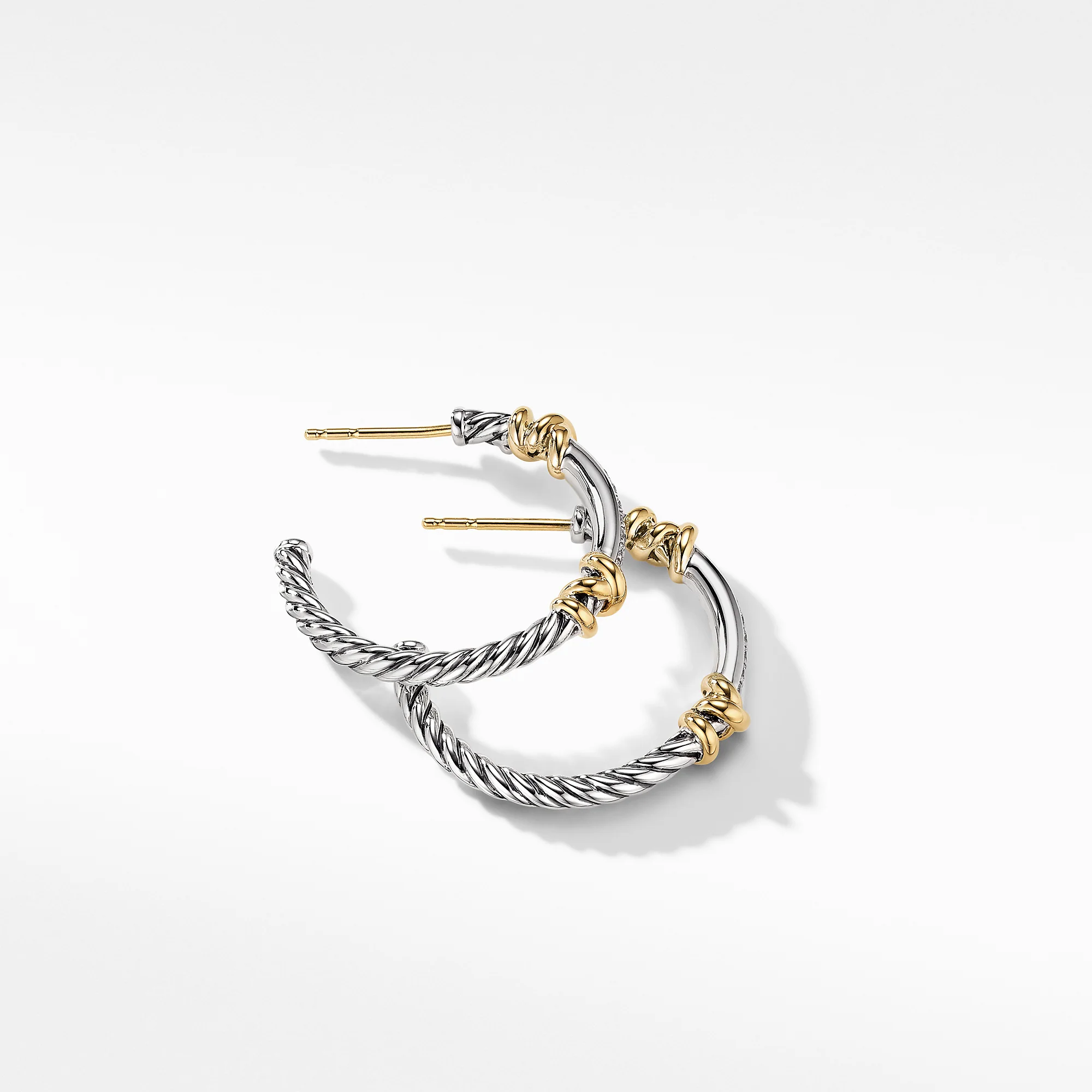 David Yurman The DY Helena Collection Earring in Silver and 18-Karat Yellow Gold - Image 2