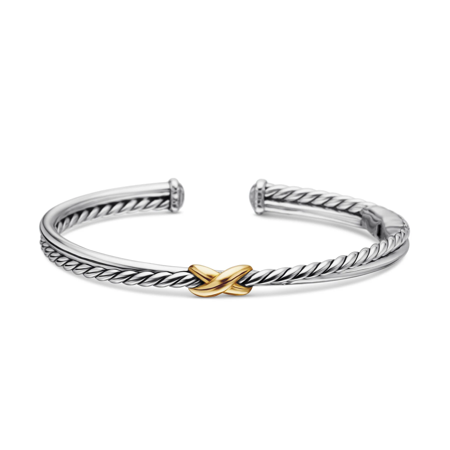 David Yurman The X Collection Bracelet in Silver and 18-Karat Yellow Gold - Image 3