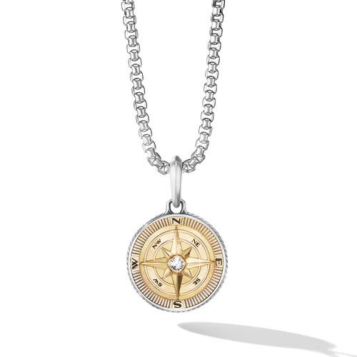 David Yurman The MaritimeĀ® Collection Pendant in Silver and 18-Karat Yellow Gold - Image 2