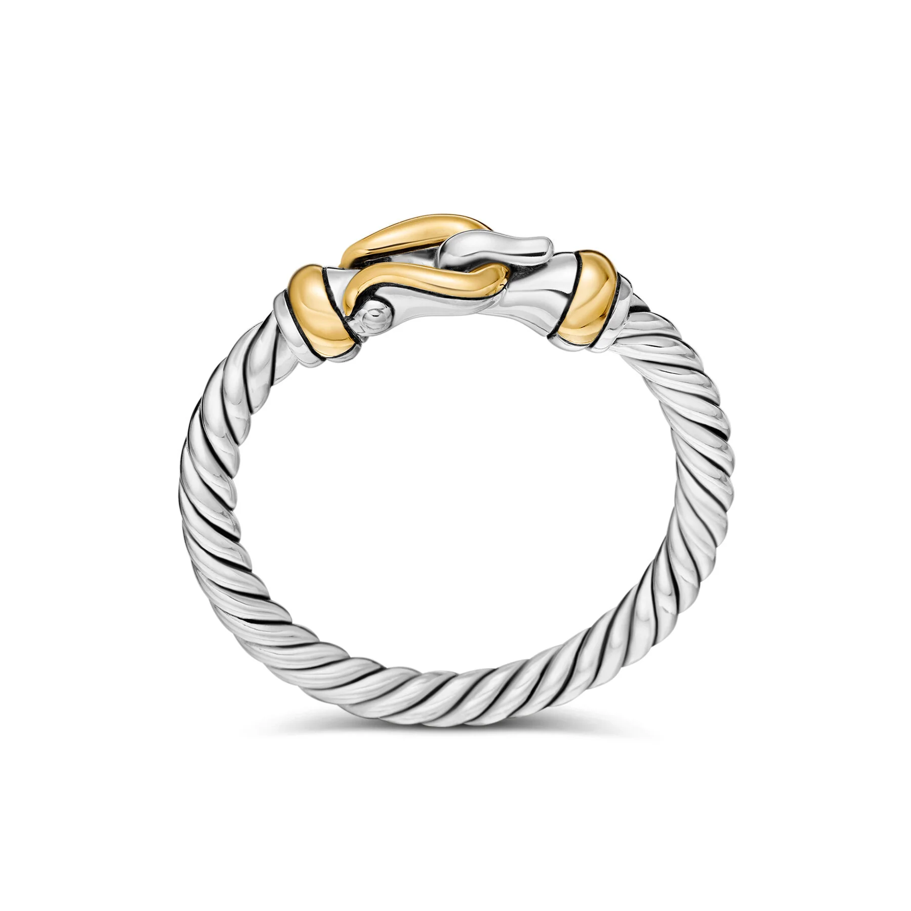 David Yurman The Cable Collectibles® Collection Ring in Silver and 18-Karat Yellow Gold - Image 4