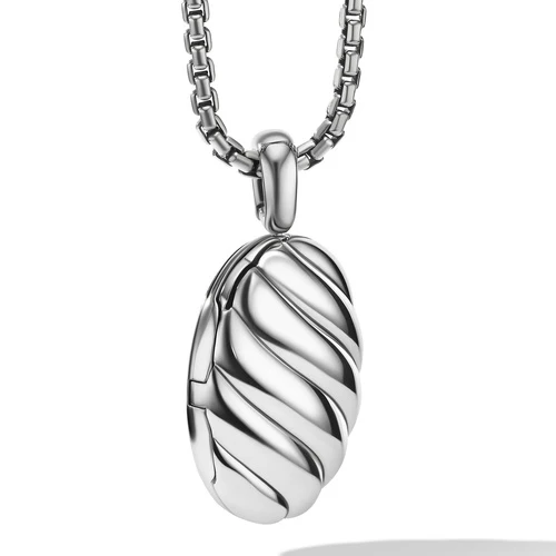 David Yurman The Sculpted Cable Collection Pendant in Sterling Silver - Image 3