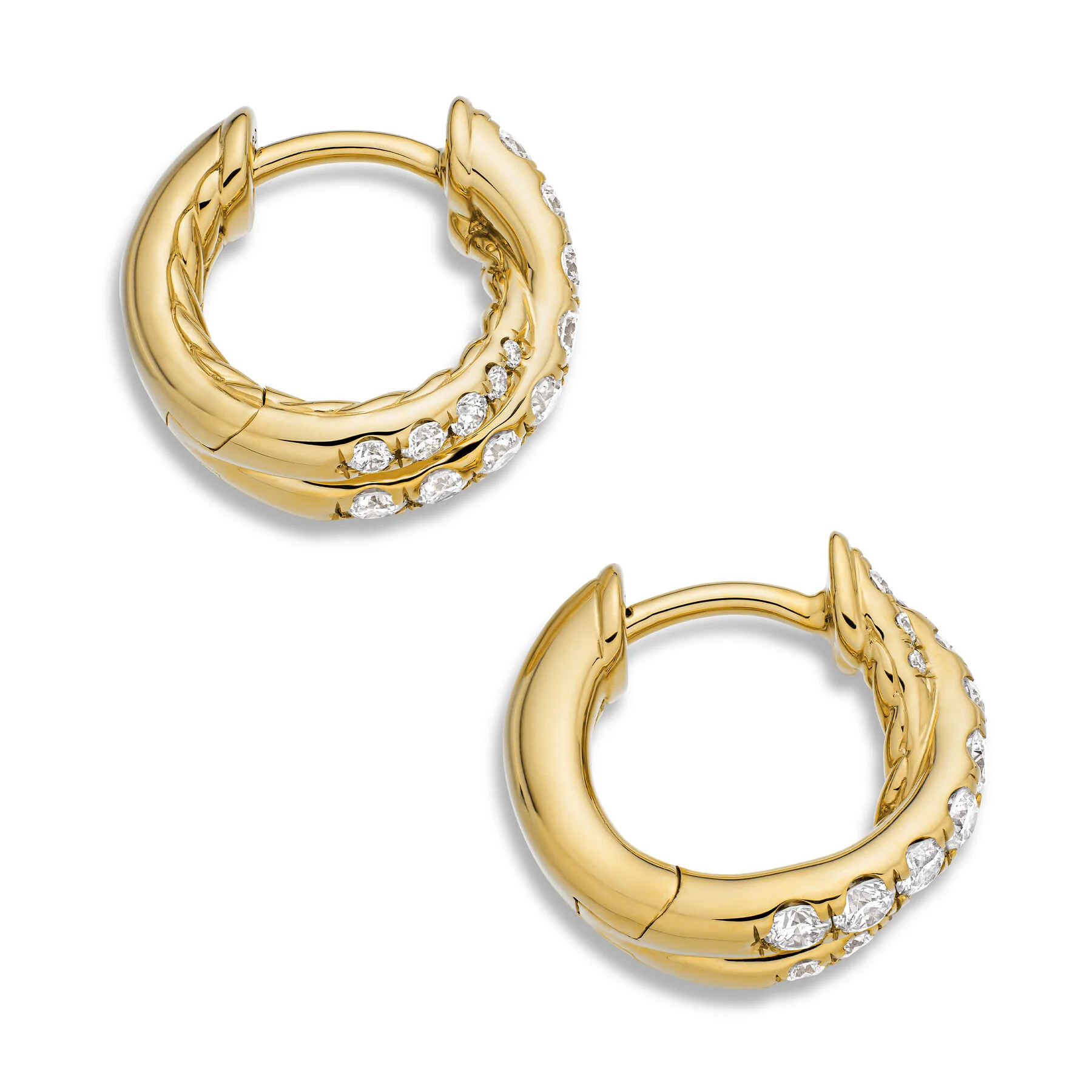 David Yurman The Crossover® Collection Earring in 18-Karat Yellow Gold - Image 3